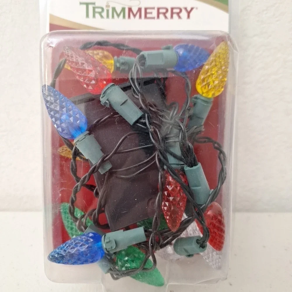 Vintage Trimmery Christmas Multicolor Indoor Miniature Light Set 5 Feet NEW